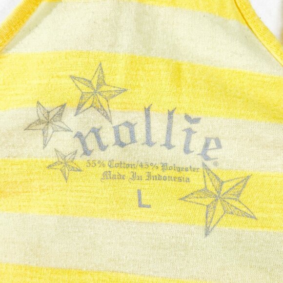 Nollie Tank | Yellow Striped | Racer Back | Size Large | Y2K | Lightweight - Picture 8 of 10
